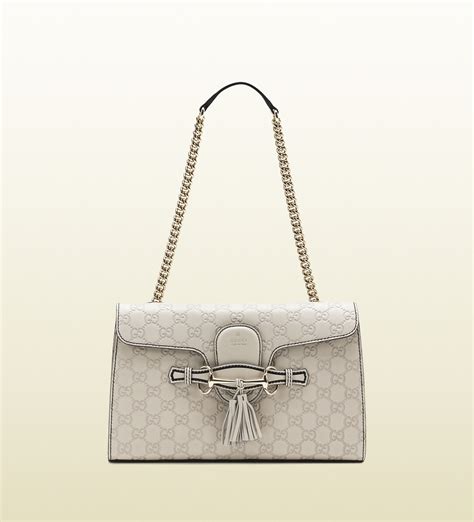 gucci emily|Gucci textured leather shoulder bag.